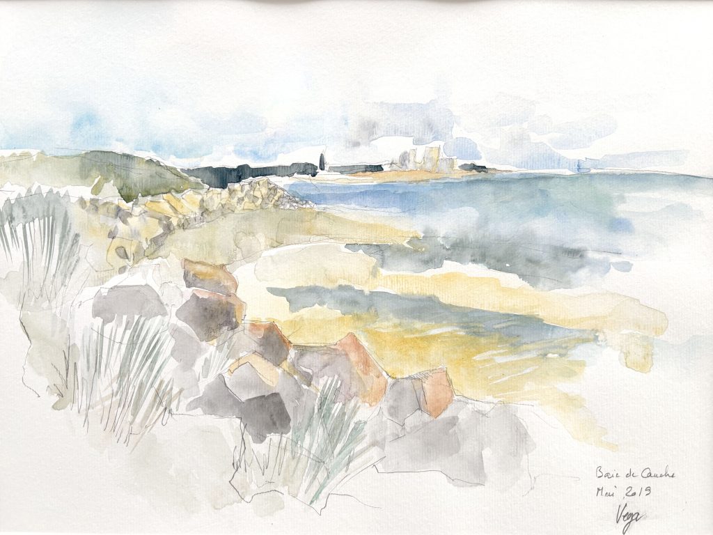 Baie de Canche
Aquarelle et crayon sur papier
42X29,7